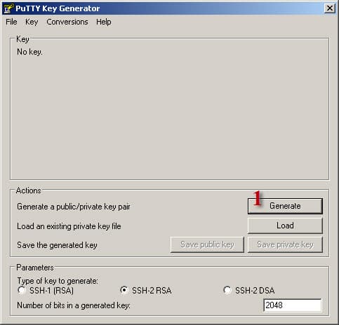 Generate ssh key without putty